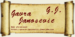 Gavra Janošević vizit kartica